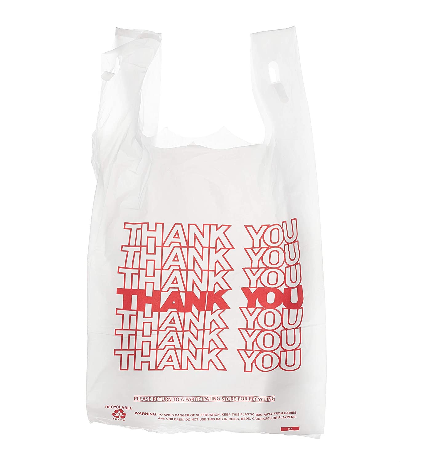 Reli. Reusable Thank You Bags | 250 Bags Bulk | 2 Mil | brown/kraft Shopping Bags with Handles | Take out/ToGo Plastic Bags for Food, Grocery