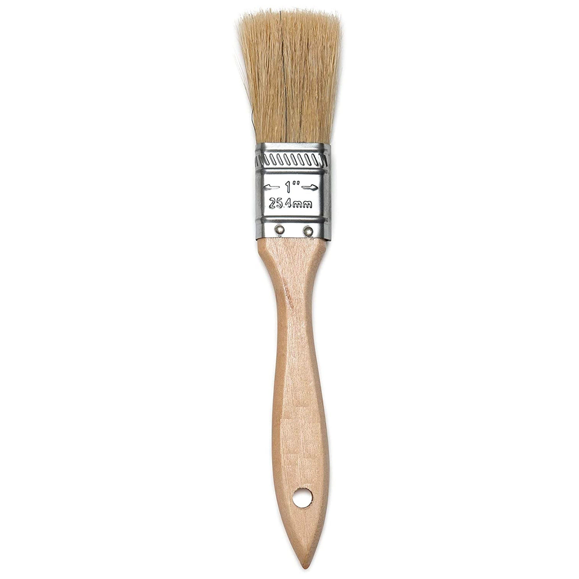 2 Wide Boar Bristle Pastry / Basting Brush with Wood Handle