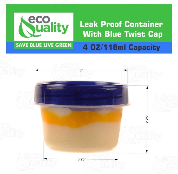 4 Oz. Reusable Airtight Leak-proof Twist Top Seal Food-grade Storage  Containers 