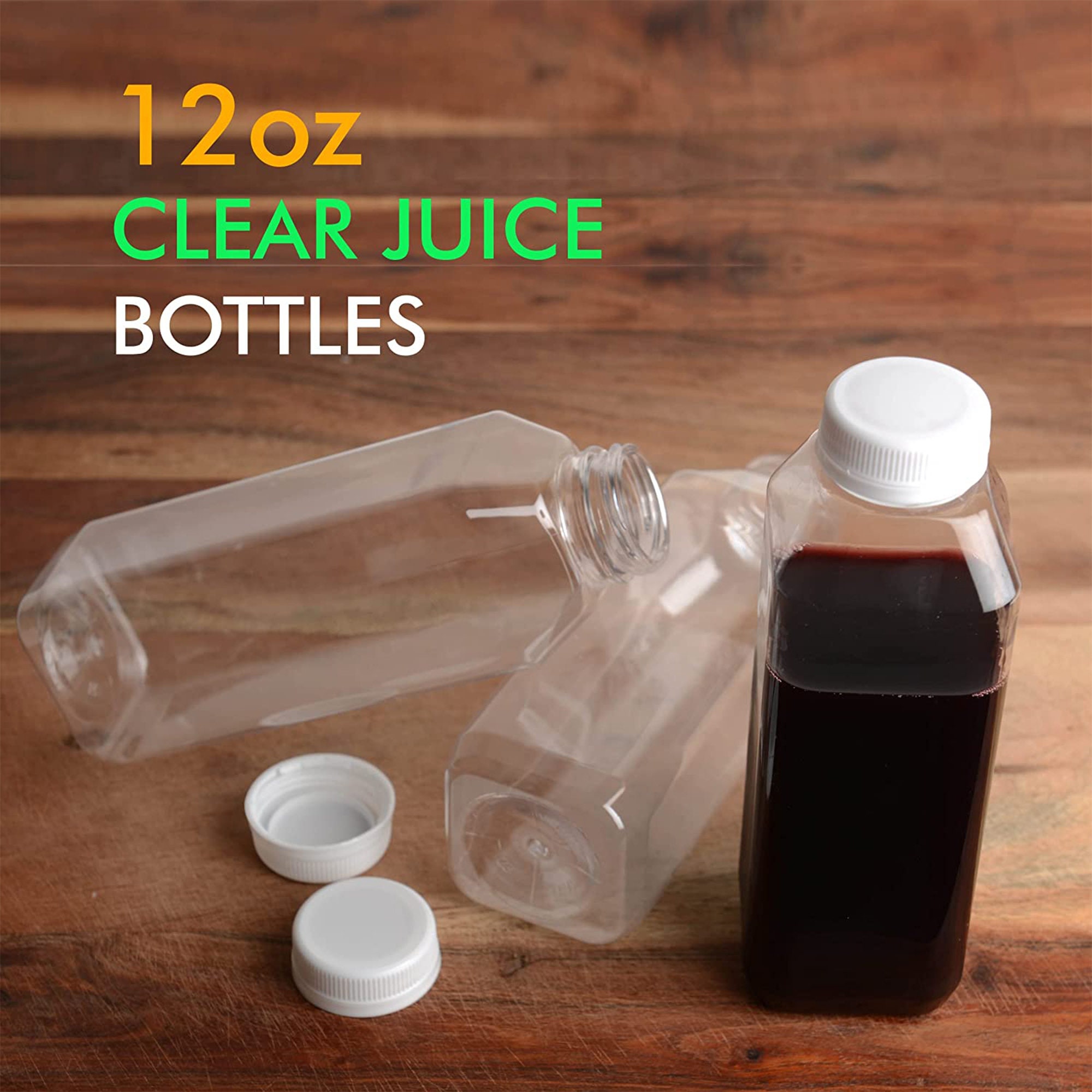 40 PACK] Empty Plastic Gallon Juice Bottles with Tamper Evident