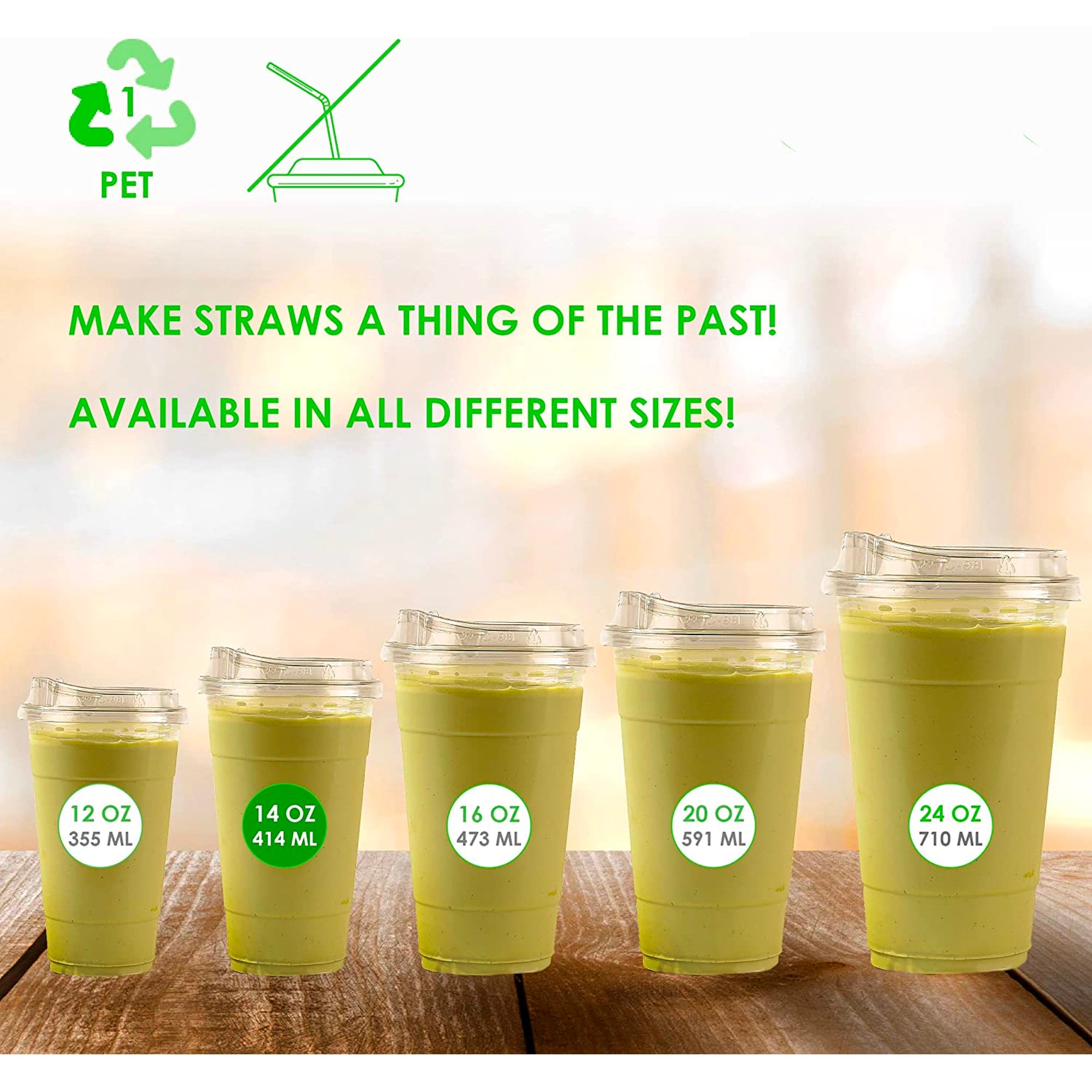 14 Oz Cups Iced Coffee Go Cups With Sip Through Lids Cold Etsy