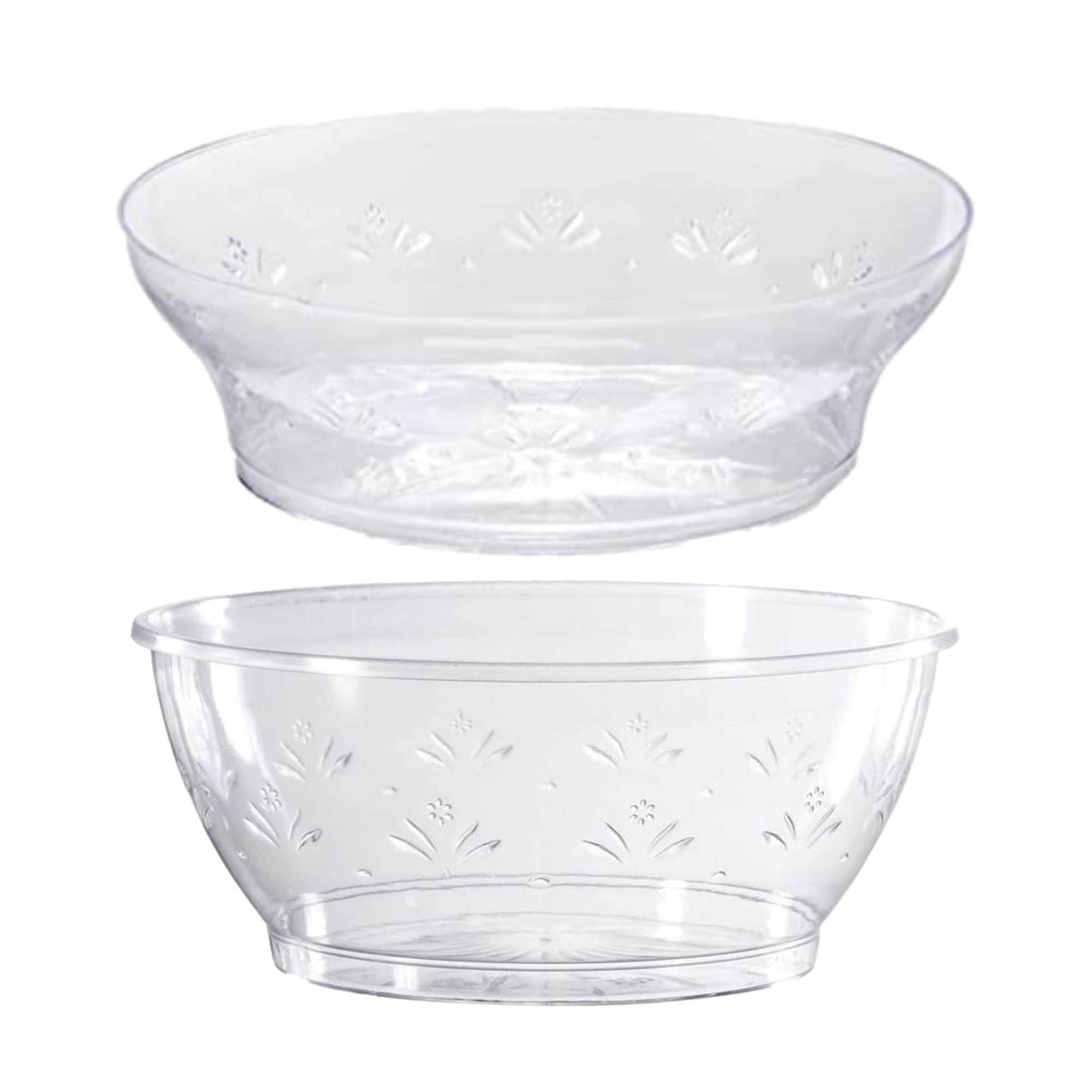 [50 PACK] 64oz Clear Disposable Salad Bowls with Lids - Clear Plastic  Disposable Salad Containers for Lunch To-Go, Salads, Fruits, Airtight, Leak