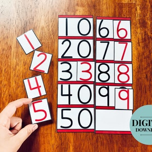 Montessori Inspired Teens and Tens Boards with Digit Cards Digital Download image 1