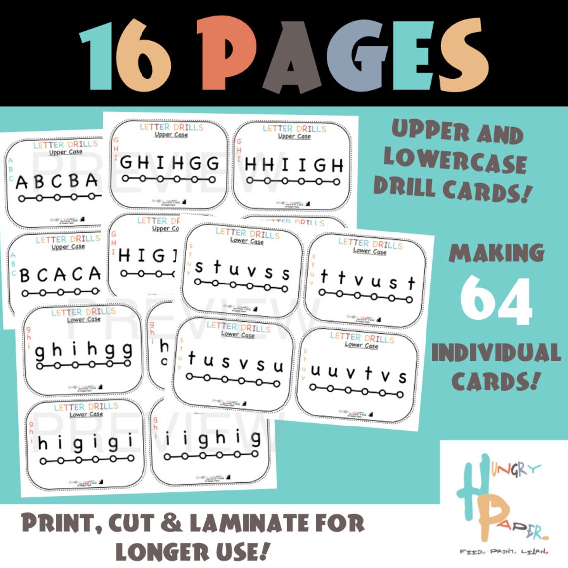 Learning Letter Sounds With Letter Drill Cards digital Etsy