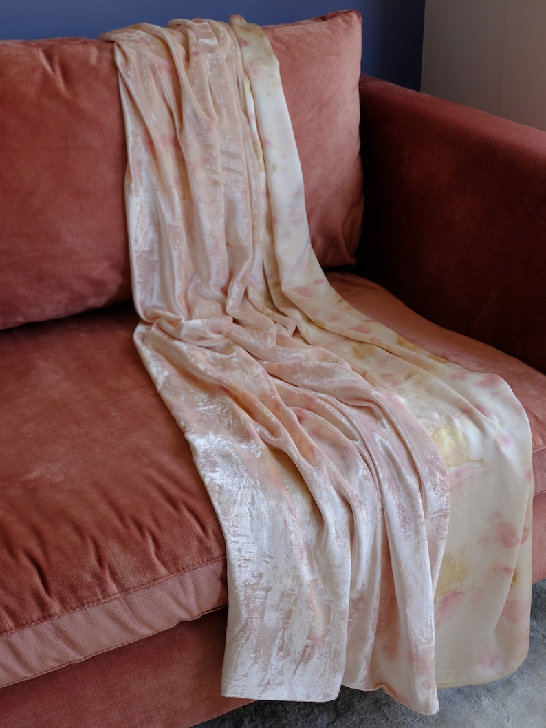 Silk & Silk Velvet Blanket Bedding Throw Blanket Etsy
