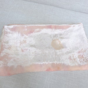 Silk & Silk Velvet Blanket Bedding Throw Blanket Botanical Dyed Pink Charmeuse silk Silk Velvet Custom available Active image 7