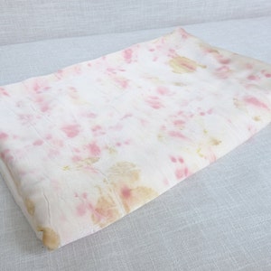 Silk & Silk Velvet Blanket Bedding Throw Blanket Botanical Dyed Pink Charmeuse silk Silk Velvet Custom available Active image 8