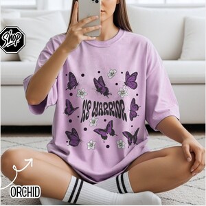 HS Warriors Butterflies Retro Style T-shirt | Hidradenitis Suppurativa Awareness image 1