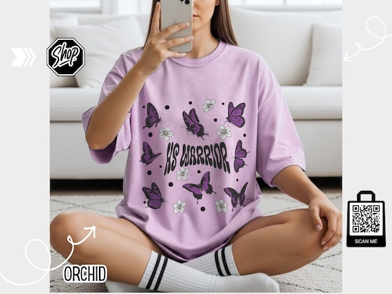 HS Warriors Butterflies Retro Style T-shirt | Hidradenitis Suppurativa Awareness