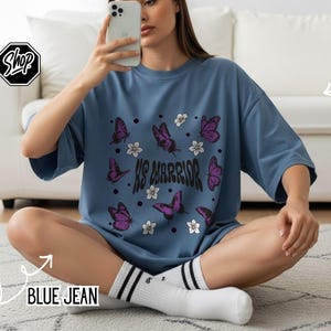 HS Warriors Butterflies Retro Style T-shirt | Hidradenitis Suppurativa Awareness image 4