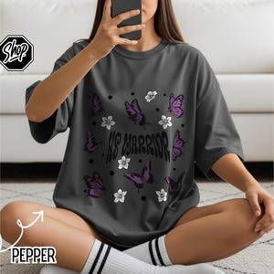 HS Warriors Butterflies Retro Style T-shirt | Hidradenitis Suppurativa Awareness image 9