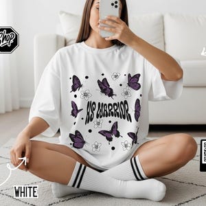 HS Warriors Butterflies Retro Style T-shirt | Hidradenitis Suppurativa Awareness image 12