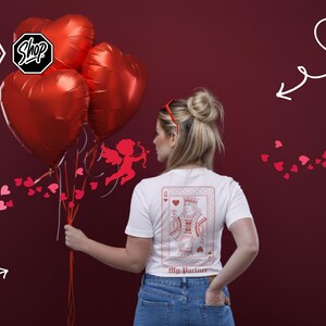 Partner Queen of Hearts T-Shirt | Queer Love, Poker Theme, Valentines Day Tee