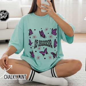 HS Warriors Butterflies Retro Style T-shirt | Hidradenitis Suppurativa Awareness image 6