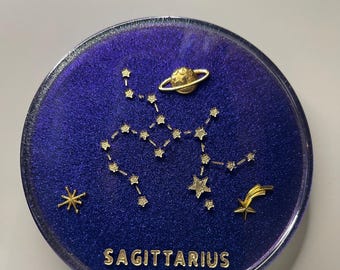 Zodiac Coaster Collection | Handmade Astrology Resin Coasters | Pick Your Zodiac Sign | Celestial Gift