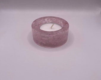 Rose Quartz Candle Holder | Tealight| Rose Quartz | Crystals |