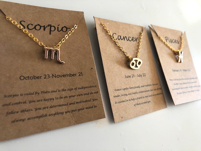 Zodiac Water Sign Necklaces