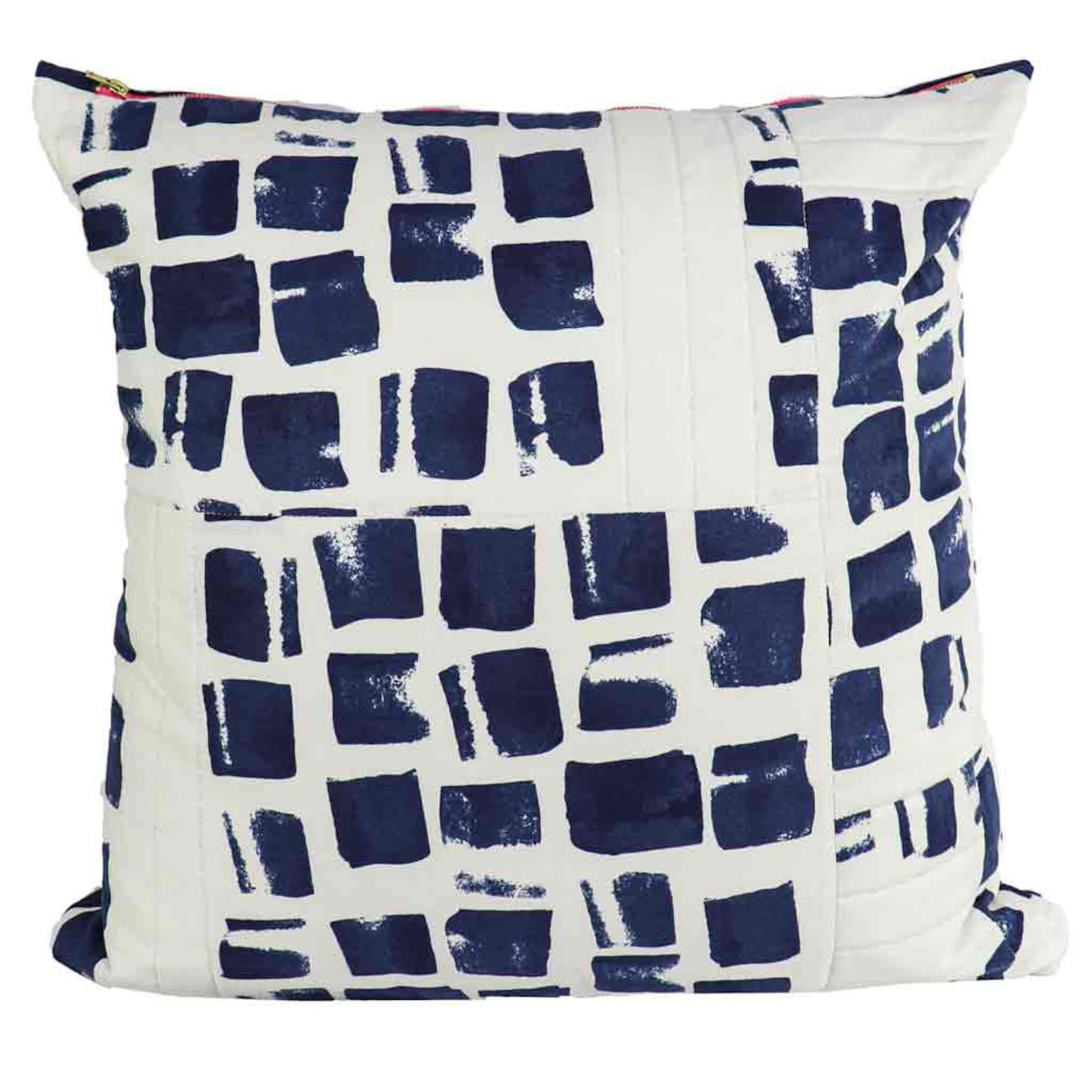 Decorative Pillows Navy Blue White Throw Pillow Cover Etsy