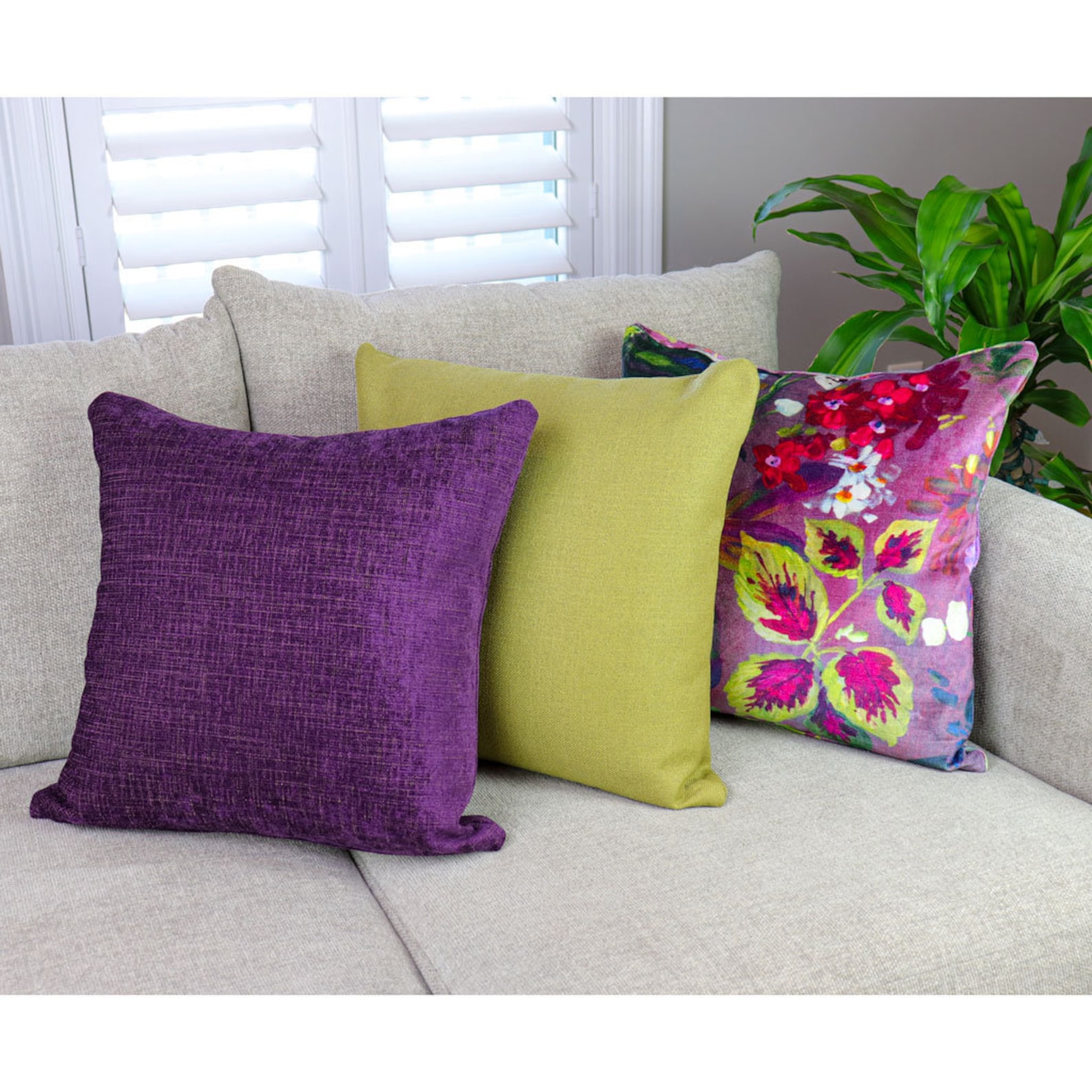 Decorative Pillows Purple Throw Pillow Cover Purple Etsy