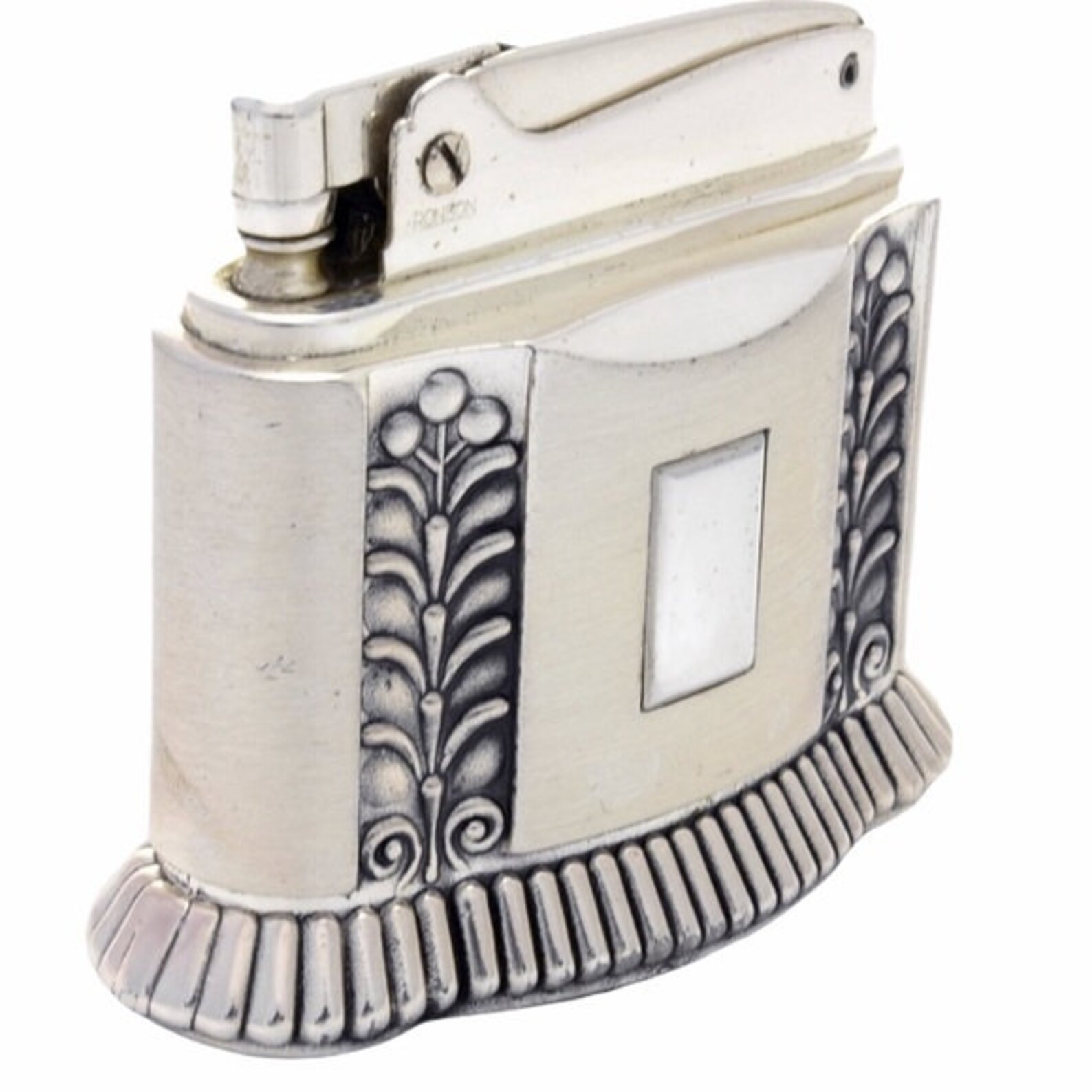 Vintage Ronson Diana Silver Plated Table Lighter Etsy