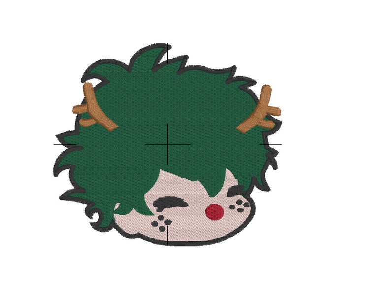 My Hero Academia Midoriya Izuku Embroidery File BNHA Deku Machine Embroider Christmas Reindeer Machine Embroidery Anime Embroidery File