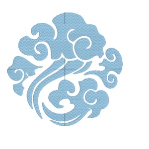MDZS GusuLan Sect Crest MACHINE EMBROIDERY File - The Untamed Machine Embroidery File - Lan Wangji Machine Embroidery File - Mo Dao Zu Shi