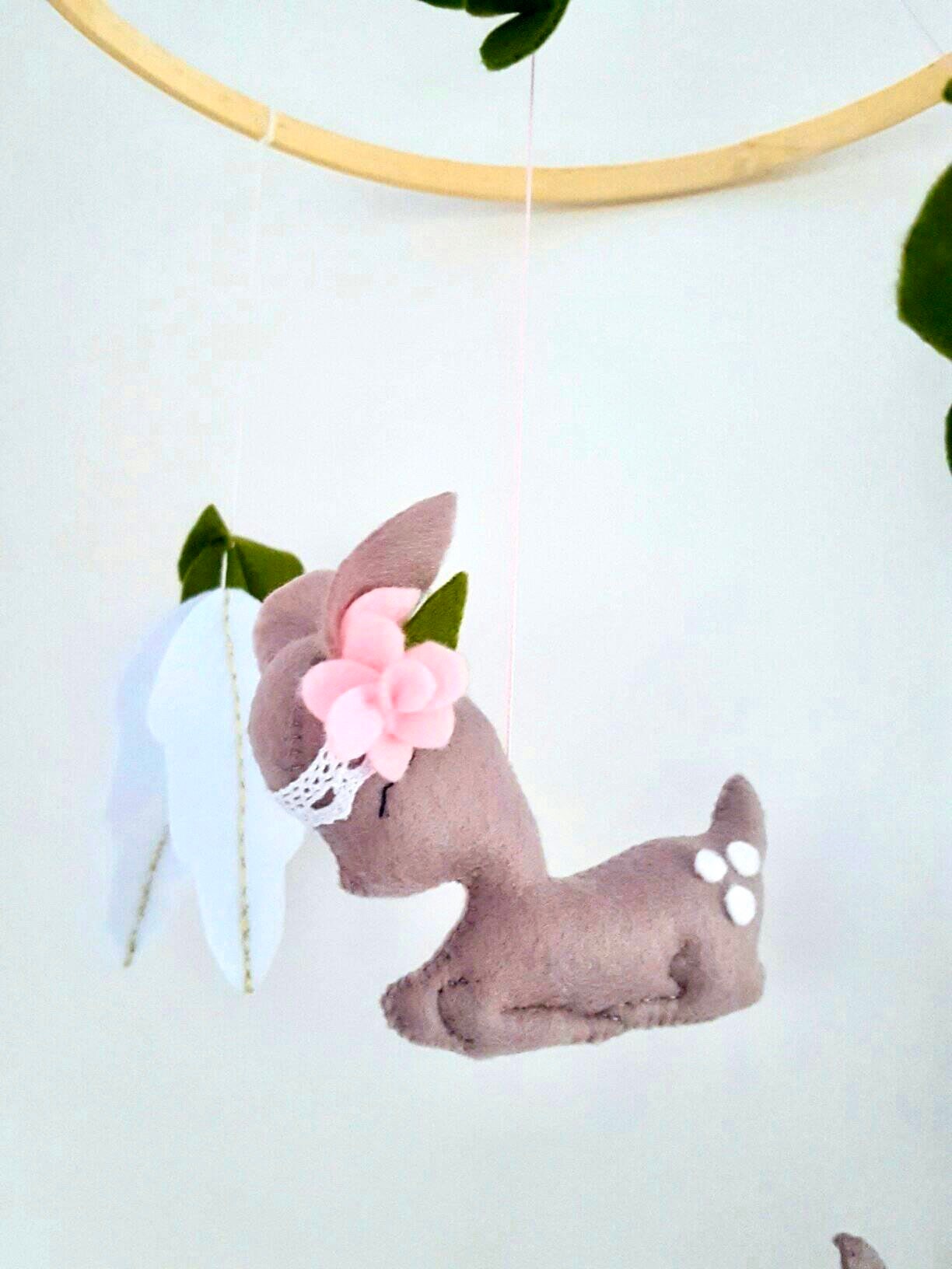 Deer Baby Mobile Deer Nursery Nursery Decor Woodland Etsy UK