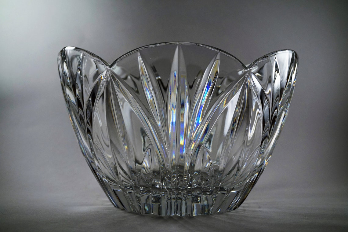 Vintage Tulip Crystal Bowl Lead Crystal Bowl Tulip Shaped Etsy