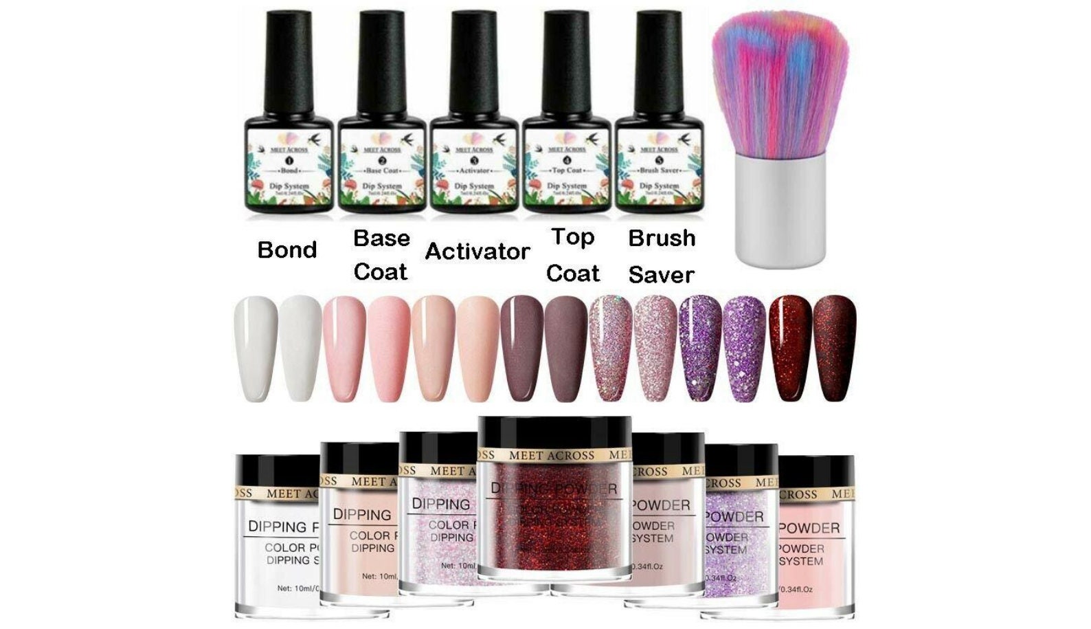 Dip Powder Nail Kit Kit de uñas Polygel Dip Powder Kit de Etsy