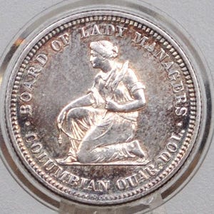 1893 Isabella Quarter, Columbian Exposition Quarter - Uncirculated, Toned - Rare Commemorative Quarter from the World&#39;s Columbian Exposition