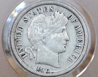 1914 D バーバーダイム - アンティーク デンバー ミントマーク