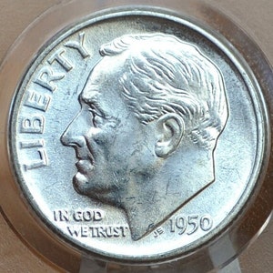 1950 Pds Roosevelt Silver Dimes - Choose Mint And Grade - Roosevelt Dime 1950 P, 1950 D Dime, 1950 S Dime - Circulated & Uncirculated Dimes