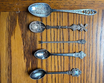 お土産スプーンセット。コレクター向けスプーン。小さな観光用スプーン