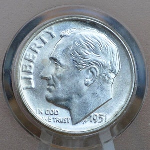1951 Pds Roosevelt Silver Dimes - Choose Mint And Grade - Roosevelt Dime 1951 P, 1951 D Dime, 1951 S Dime - Circulated & Uncirculated Dimes