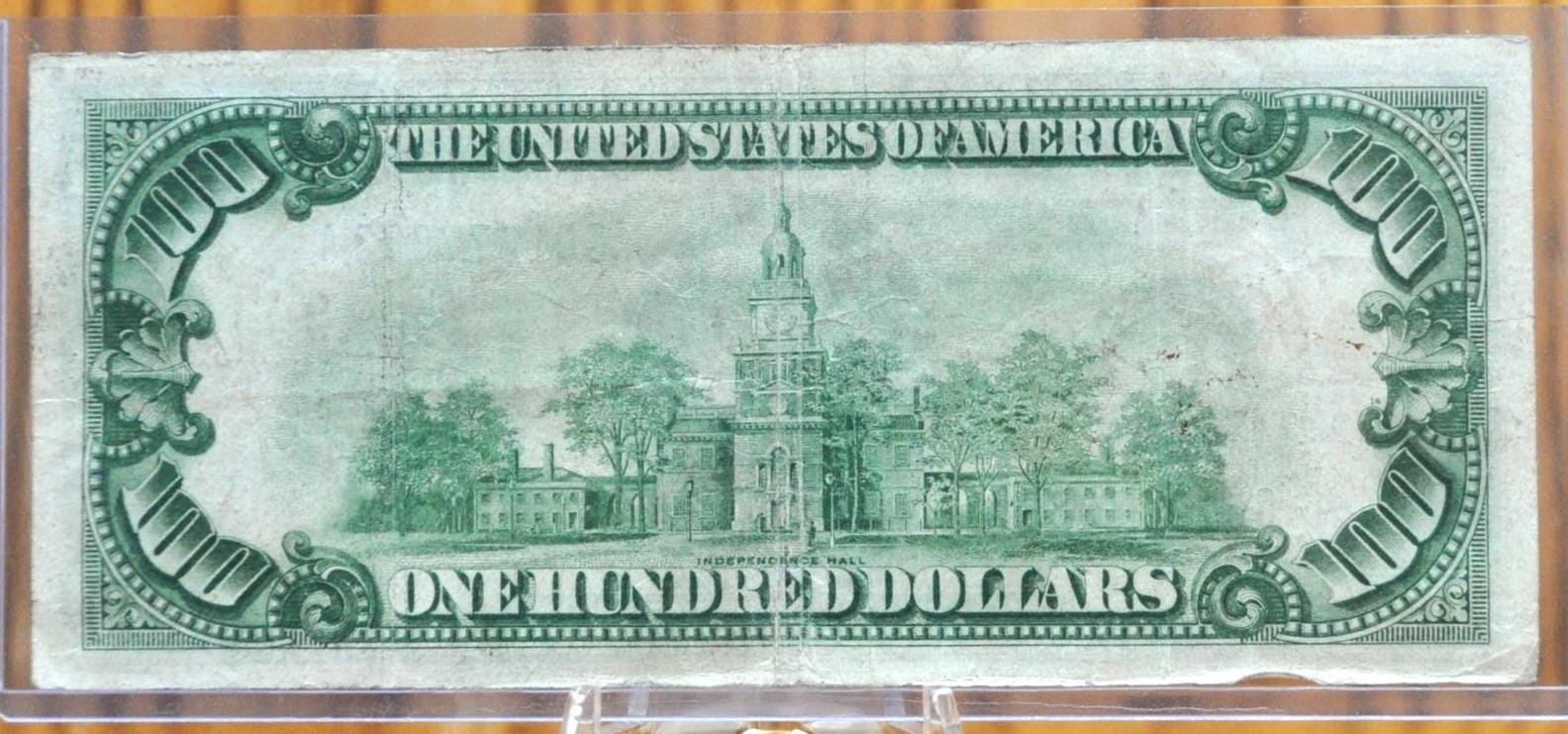1928A 連邦準備銀行 100 ドル紙幣 - ダーク グリーン シール - シカゴ