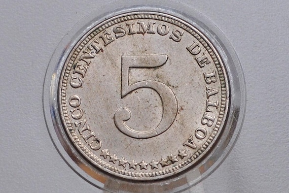 希少な1932年パナマ5セントバルボア - 未使用 - 332,000枚のみ製造
