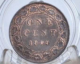 1909 Canadian Cent - Choose by Grade / Condition - Edward VII - One Cent Canada 1909 Large Cent - 1909 Canadian Penny