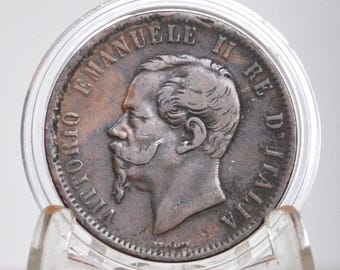 1866 Italian 10 Centesimi - Great Condition - 1866 10 Cent Coin