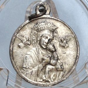 Stunning Virgin Mary Pope Pius XI Pendant - Our Lady of Perpetual Succour/Help - Our Lady Charm - Byzantine Inspired Jewelry