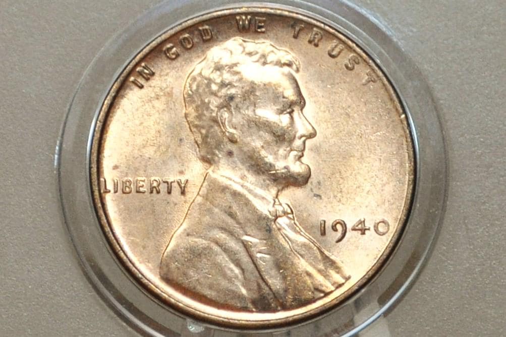1940 P,D,S Wheat Pennies - XF/AU Grade / Condition - Philly