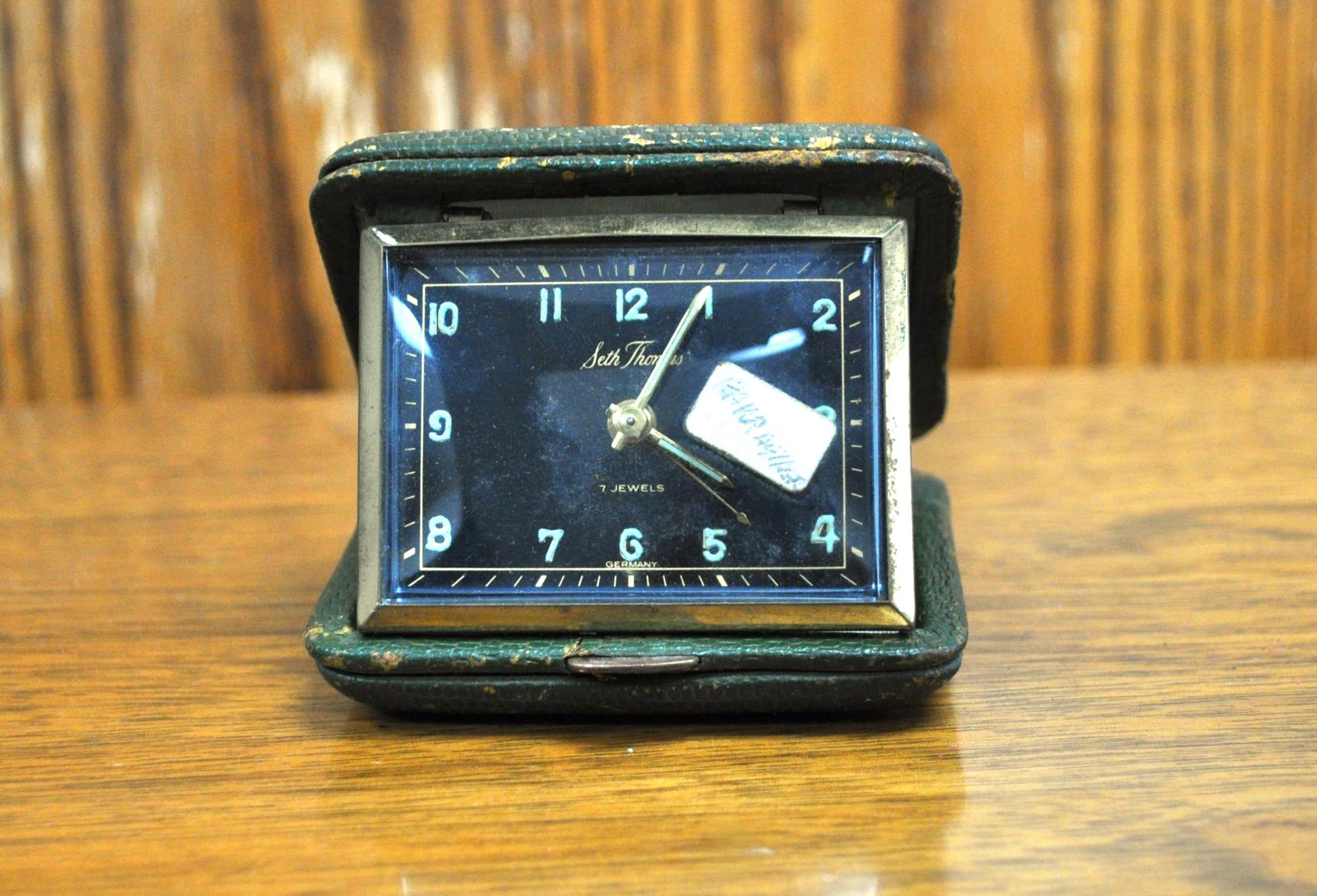Antique Seth Thomas Travel Alarm Clock - 7 Jewels Germany - Not