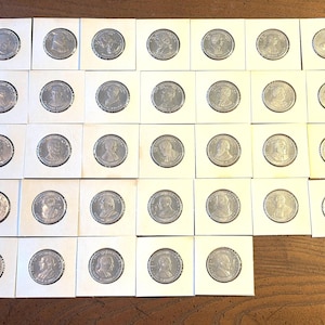 Lot of 33 Presidential Tokens - Thirty-three Aluminum Presidential Tokens Lot