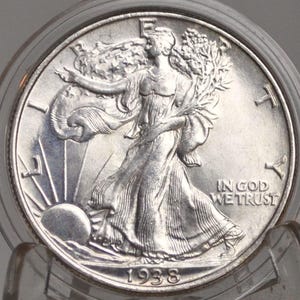 1938 Walking Liberty Silver Half Dollar - Choose by Grade - Philadelphia Mint - 1938-P Half Dollar / 1938 P Half Dollar