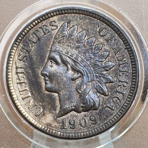 1909 Indian Head Penny -  Choose by Grade VG-XF (Very Good to Extremely Fine) - Tougher Date - Last Year Made - 1909 Cent, Last Year