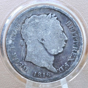 1816 Great Britain Silver 1 Shilling UK One Shilling 1816 - Good  - George III - 1 Shilling 1816 Silver - Silver Shilling