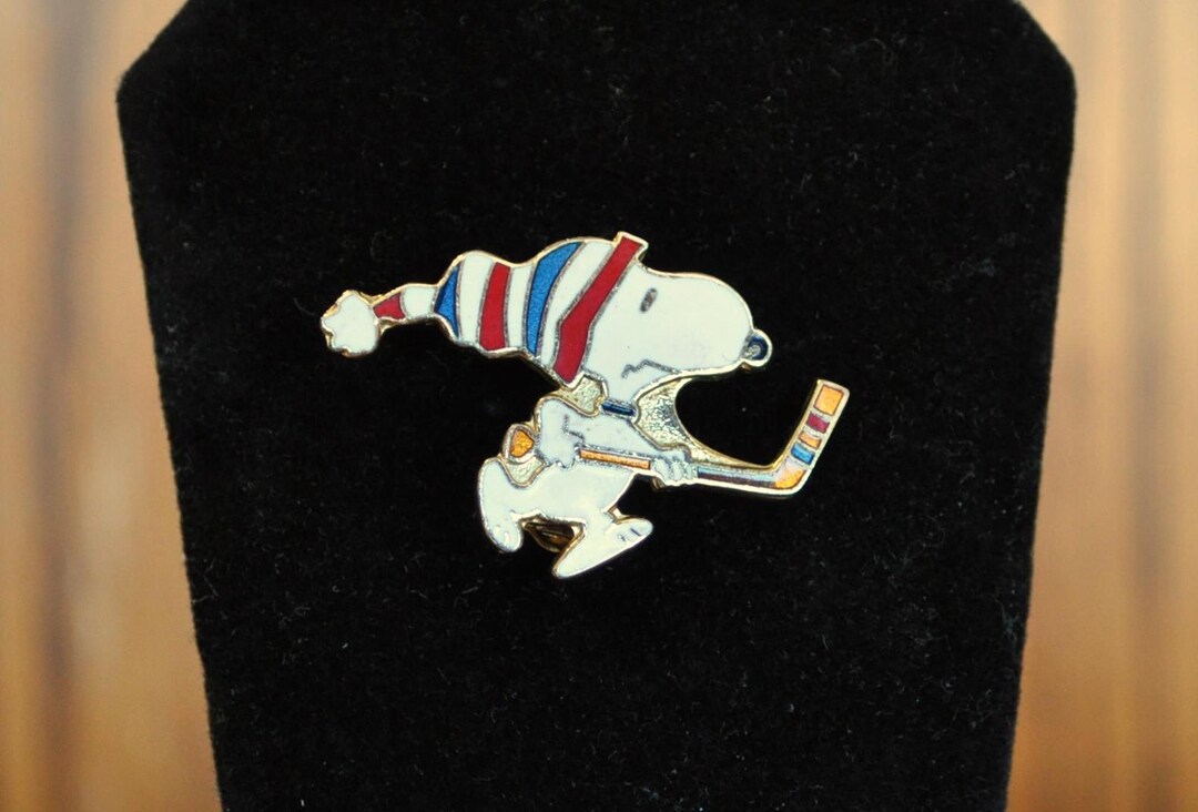 Pin Hockey Vintage URSS – Zolotaya Shaiba – Taille Unique – Bleu