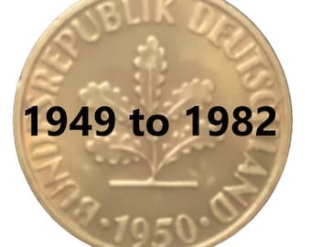 1888年 ドイツ帝国　10ペニヒ硬貨 10 ペニヒ - ドイツ連邦共和国 - 1949 ～ 1982 - 年と数量を選択