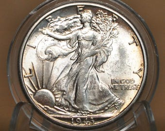 1943年 ウォーキングリバティ銀貨 2枚 1943年Pミント｜ウォーキングリバティ｜銀貨｜ハーフダラー｜VG-F