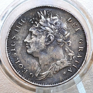 1823 Farthing Great Britain - XF - UK Farthing 1823 - King George III - British Farthing 1923, Solid Detail, Great Coin