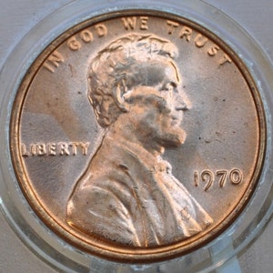 1970 P,D,S Lincoln Memorial Penny - BU - Philadelphia, Denver, San Francisco Mints - Collectible Coin - 1970 P 1970 D 1970 S Memorial Cent